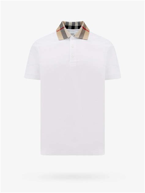 polo burberry blanc|Burberry white polo shirt men's.